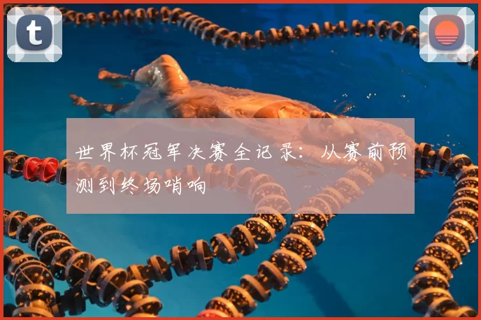 世界杯冠军决赛全记录:从赛前预测到终场哨响