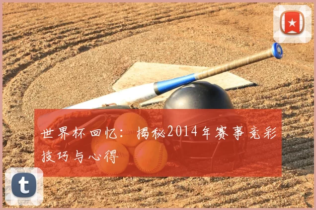 世界杯回忆:揭秘2014年赛事竞彩技巧与心得